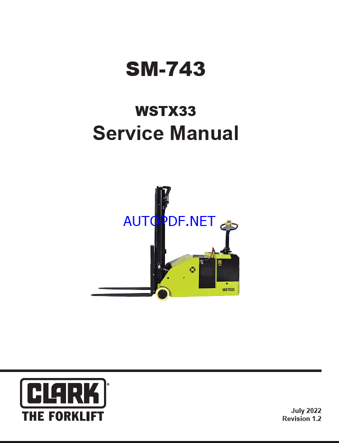 Clark WSTX33 Service Manual (SM743)
