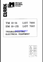 Clark TM10-16, EM10-15S Troubleshooting Electrical Equipment (SM5137)