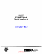 Clark TM12-25 36Volt EV-100 Supplament Service Manual (SM555)