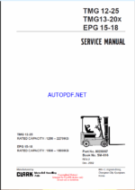 Clark TMG12-25, TMG13-20X, EPG15-18 Forklift Service Manual (SM616)