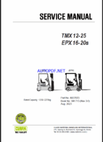 Clark TMX12-25, EPX16-20s Forklift Service Manual (SM715)