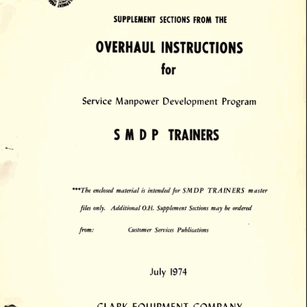 Clark S M D P Trainers Overhaul Instructions