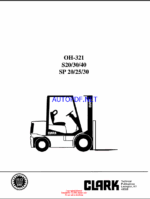 Clark S20, S30, S40, SP20, SP25, SP30 Forklift Overhaul Manual (OH321)