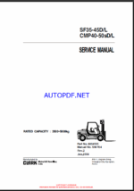 Clark SF35-45 D, L and CMP40-50s D, L Forklift Service Manual (SM704)