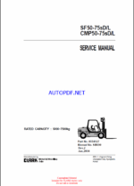 Clark SF50-75s D,L and CMP50-75s D,L Forklift Service Manual (SM690)