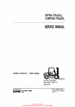 Clark SF50-75s D,L and CMP50-75sD,L Forklift Service Manual (SM713)