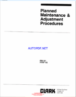Clark P-HWP 465 Pallet Truck Planned Maintenance and Adjustment Procedures Manual (PMA541)