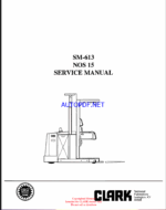 Clark NOS15 Reach Truck Service Manual (SM613)