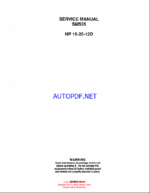 Clark NP 15-20-12D Forklift Service Manual (SM535)