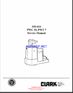 Clark PWC30, PWT7 Palletjack Service Manual (SM614)