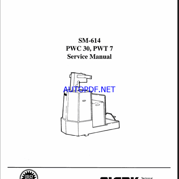Clark PWC30, PWT7 Palletjack Service Manual (SM614)