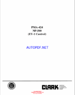 Clark NP500 EV1 Control Planned Maintenance and Adjustment Procedures Manual (PMA424)