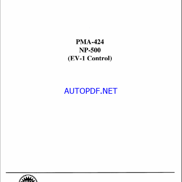 Clark NP500 EV1 Control Planned Maintenance and Adjustment Procedures Manual (PMA424)