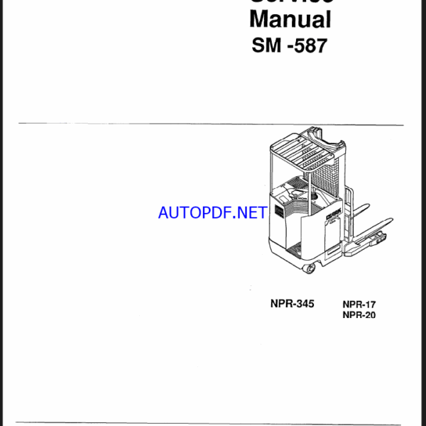 Clark NPR345, NPR17, NPR20 Service Manual (SM587)
