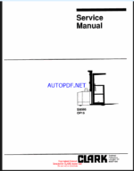 Clark OP15 Order Picker Service Manual (SM566)