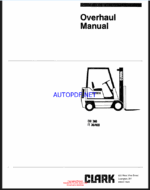 Clark IT30, IT40 B Forklift Overhaul Manual (OH366)