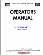 Clark IT30-1-547, IT40-1-547 Forklift Operators Manual (O-139)