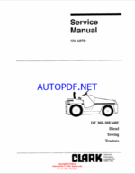 Clark DT30E, DT50E, DT60E Diesel Towing Tractors Service Manual (SM607D)