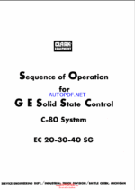 Clark EC 20-30-40 SG C80 System GE Solid State Control Sequence of Operation