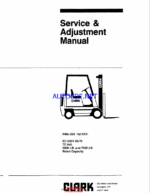 Clark EC 500Y 60-70 72 Volt Forklift Planned Maintenance and Adjustment Procedures Manual (PMA399)