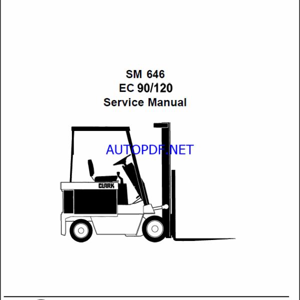 Clark EC90-120 Forklift Service Manual (SM646)