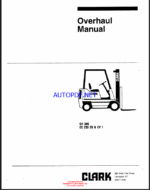 Clark EC235 ER and EV1 Forklift Overhaul Manual