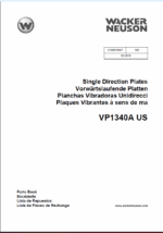 Wacker Neuson VP1340A US Single Direction Plates Parts Manual
