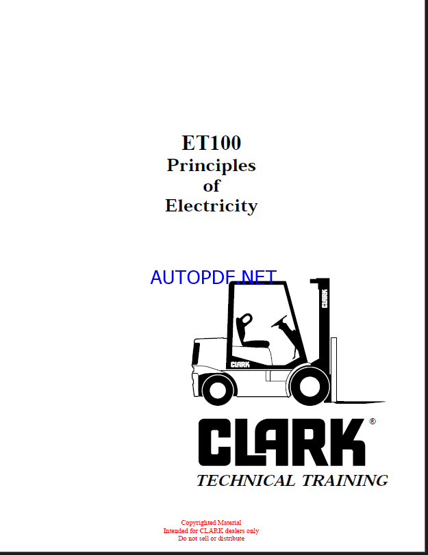 Clark ET100 Principles of Electricity Forklift Technical Training (ET100)