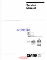 Clark HWP25, PWD25, HWD25, HWP30, PWD30, HWD30, HWD36, PWD36 Palletjack Service Manual (SM568)