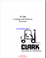 Clark IC100 Cooling and Exhaust Systems Forklift Technical Training (IC100)