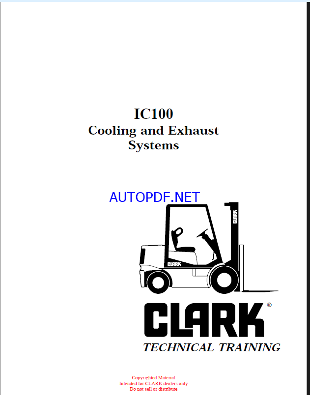 Clark IC100 Cooling and Exhaust Systems Forklift Technical Training (IC100)