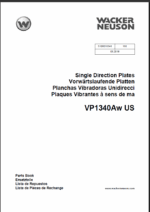 Wacker Neuson VP1340Aw US Single Direction Plates Parts Manual