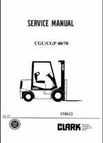Clark GCG, CGP 40-70 Forklift Service Manual (SM612)