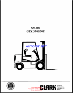 Clark GPX35, GPX40, GPX50E Forklift Service Manual (SM606)