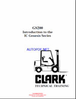 Clark GS200 IC Genesis Series Technical Training (GS200)
