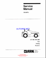Clark GT30E, GT50E, GT60E Gas Towing Tractor Service Manual (SM607G)