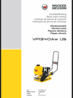 Wacker Neuson VP1340Aw US Vibratory Plate Parts Manual