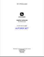 John Deere 35C ZTS Excavator Parts Catalog (PC9221)