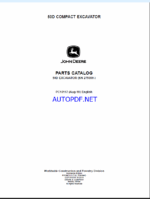 John Deere 50D COMPACT EXCAVATOR Parts Catalog (PC10117)