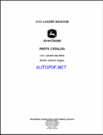 John Deere 210C LOADER BACKHOE Parts Catalog