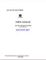 John Deere 240 AND 250 SKID STEERS Parts Catalog