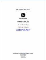 John Deere 260 and 270 Skid Steers Parts Catalog