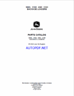 John Deere 300D 310D AND 315D BACKHOE LOADERS Parts Catalog (PC2321)