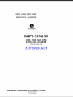 John Deere 300D, 310D AND 315D BACKHOE LOADERS Parts Catalog