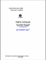 John Deere 310G,310SG AND 315SG BACKHOE LOADERS Parts Catalog