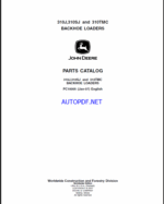 John Deere 310J,310SJ and 310TMC BACKHOE LOADERS Parts Catalog