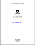 John Deere 323D Compact Track Loader Parts Catalog