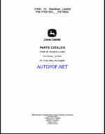 John Deere 310SL HL Backhoe Loader Parts Catalog (PC11325)