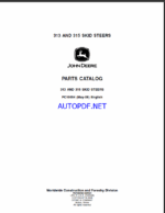 John Deere 313 AND 315 SKID STEERS Parts Catalog