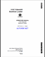 John Deere 315C Sideshift Backhoe Loader Parts Catalog (OMT133422)